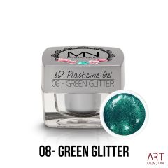 VT - Mystic Nails 3D Plasticine Gel 08 Green Glitter - 3,5g