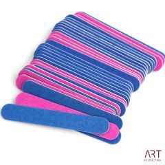 100 delni komplet pilic za pedikuro in manikuro | modro-roza