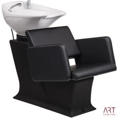 Frizerski umivalnik Lady C (bel umivalnik, črno ohišje) + stol Lea P-7