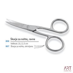 807 - Škarje za nohte - ukrivljene 9cm