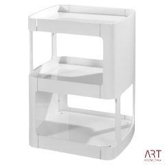 Voziček za odlaganje CON-FORT | lesen, bel