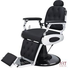 Brivski stol Lion (črno oblazinjenje)