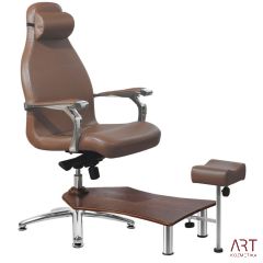 Hidravličen pedikerski stol - AS 9493a - rjav