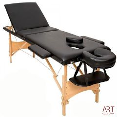 BELT 3-delna prenosna masažna miza - črna