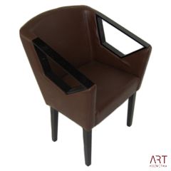 Stol za čakalnico za frizerski salon Metallic