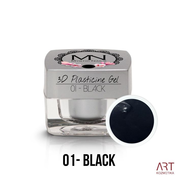 VT - Mystic Nails 3D Plasticine Gel 01 Black - 3,5g