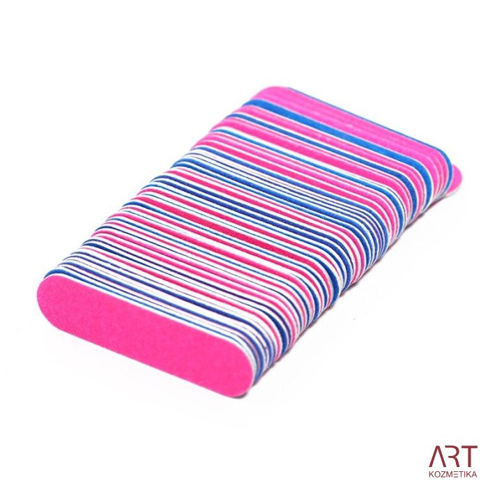 100 delni komplet pilic za pedikuro in manikuro | modro-roza | mini