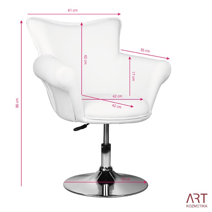 Frizerski stol - AS 5840 - bel