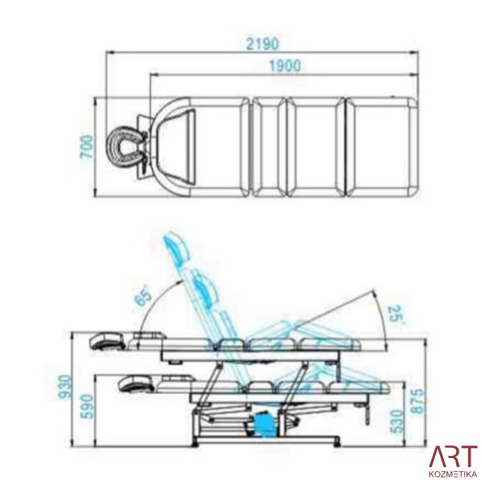 Električna masažna miza - AS 1340a