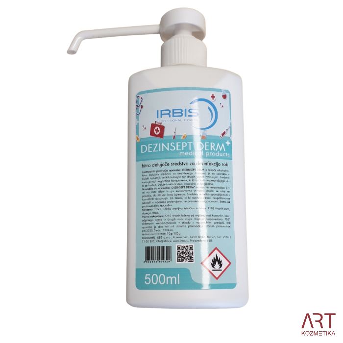 DEZINSEPT DERM+ 500 ml  - alkoholno sredstvo za roke s pumpico