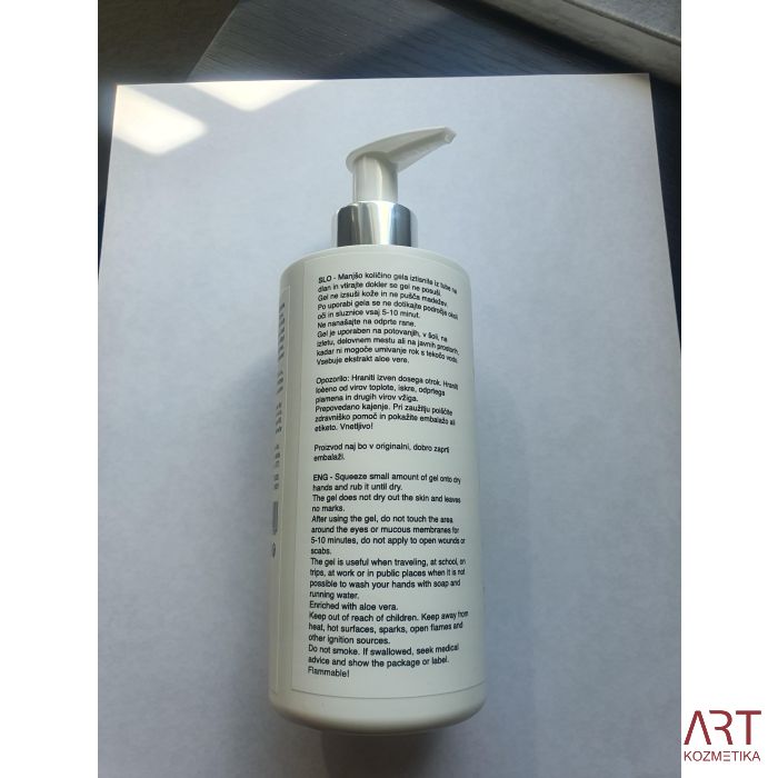 Alkoholni gel z aloe vero za suho umivanje rok 300 ml | 70% alkohola - odprodaja