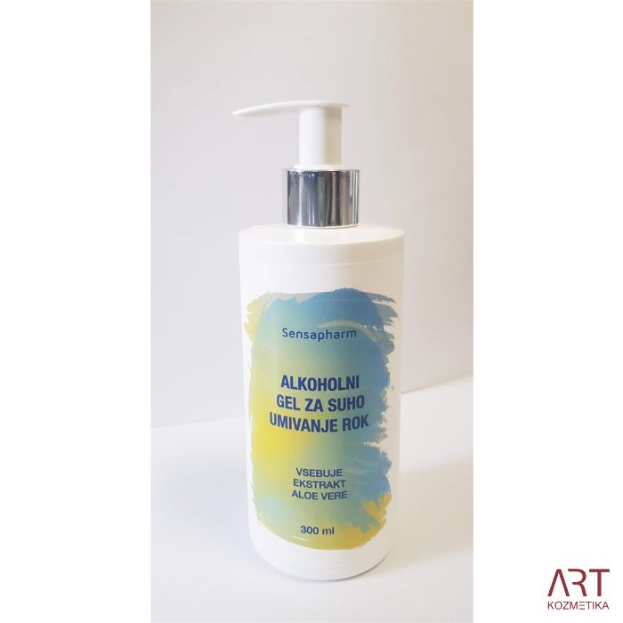 Alkoholni gel z aloe vero za suho umivanje rok 300 ml | 70% alkohola - odprodaja
