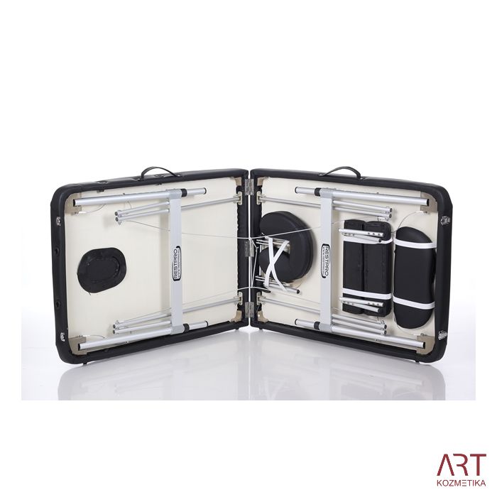 Aluminijasta prenosna masažna miza ALU Black