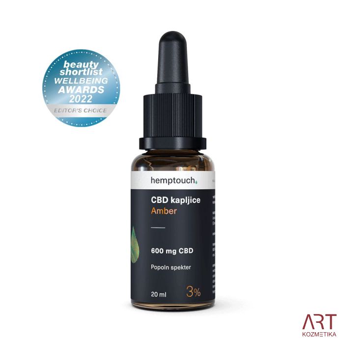 Amber CBD kapljice 3 % | Hemptouch | 20 ml
