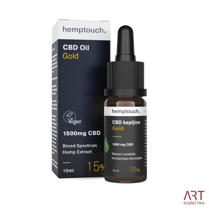 CBD kapljice Gold 1500mg CBD | Hemptouch | 10ml (15%)