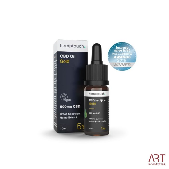 CBD kapljice Gold 500mg CBD | Hemptouch | 10ml (5%)