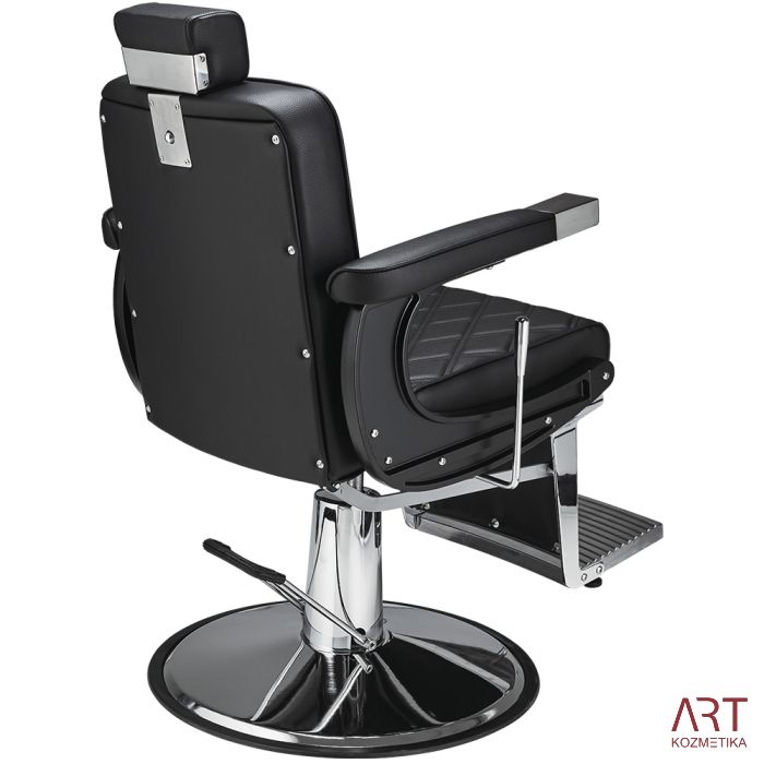 Brivski stol Duke (črno oblazinjenje)