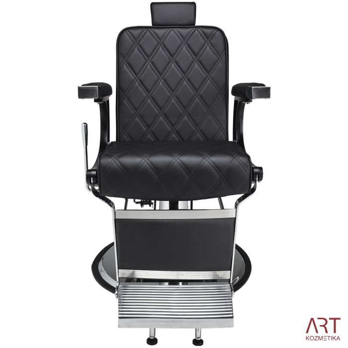 Brivski stol Duke (črno oblazinjenje)