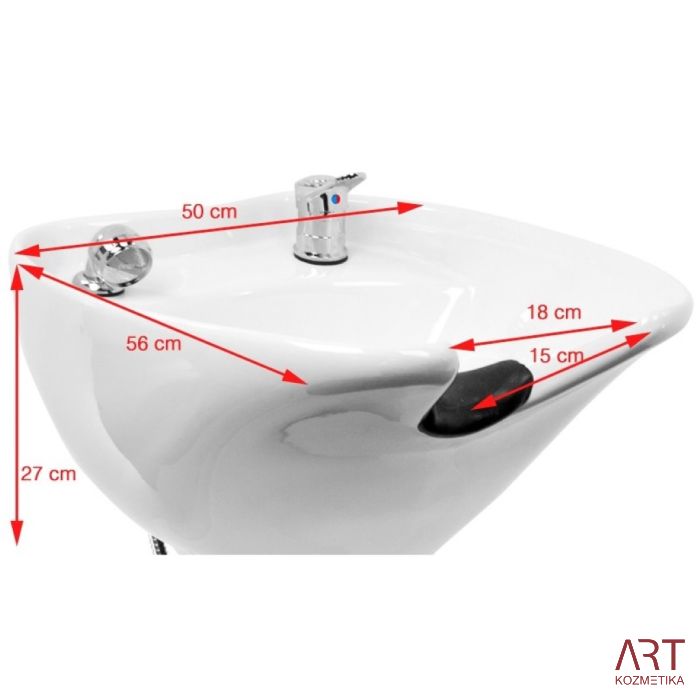 Frizerski umivalnik - AS 0433a - črn bel