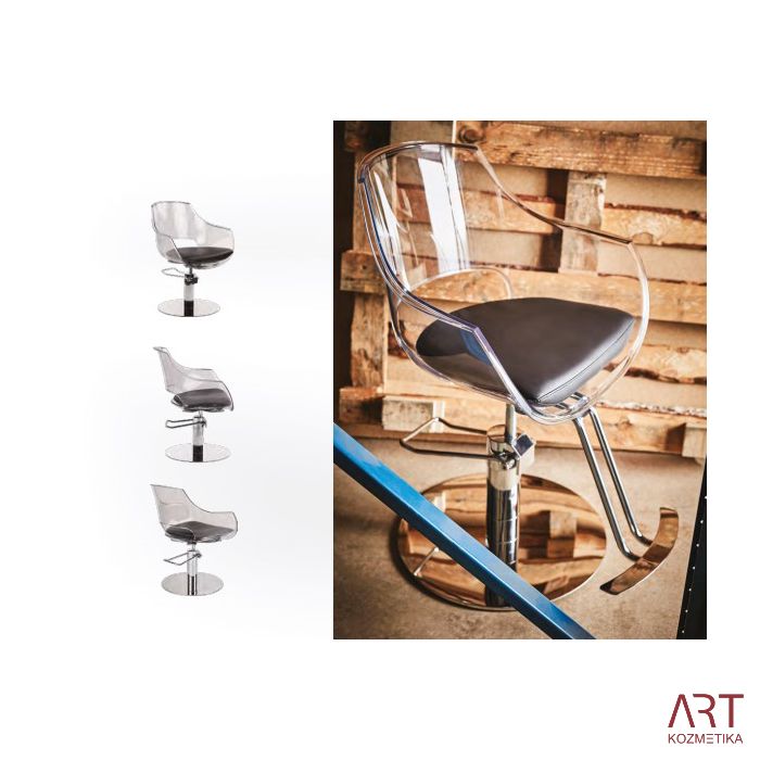 Frizerski stol Gio - rjave barve