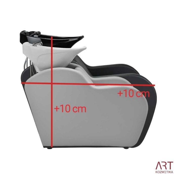 Frizerski umivalnik HOLLY XL - črn