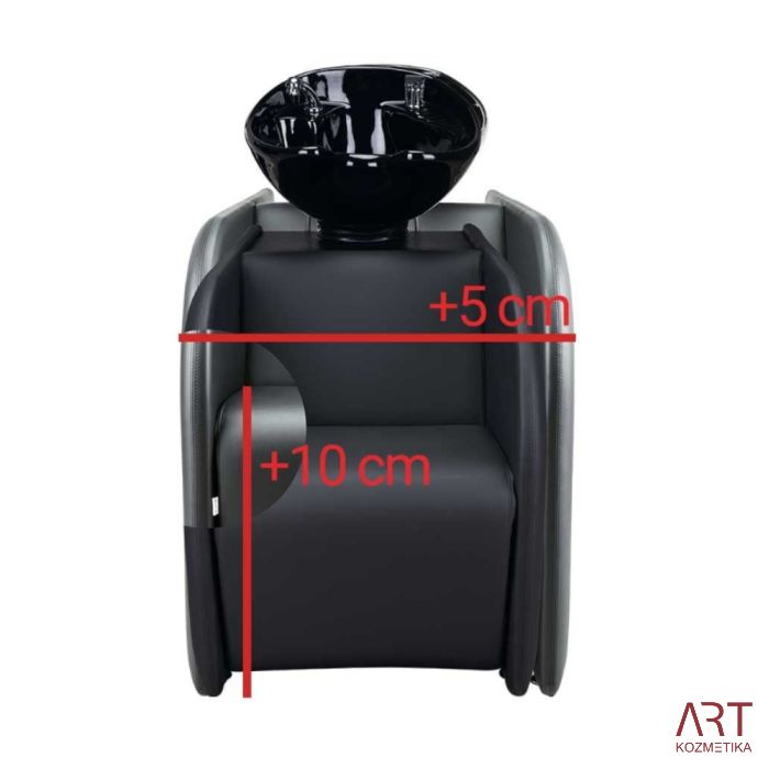 Frizerski umivalnik LEVANTE XL - črn