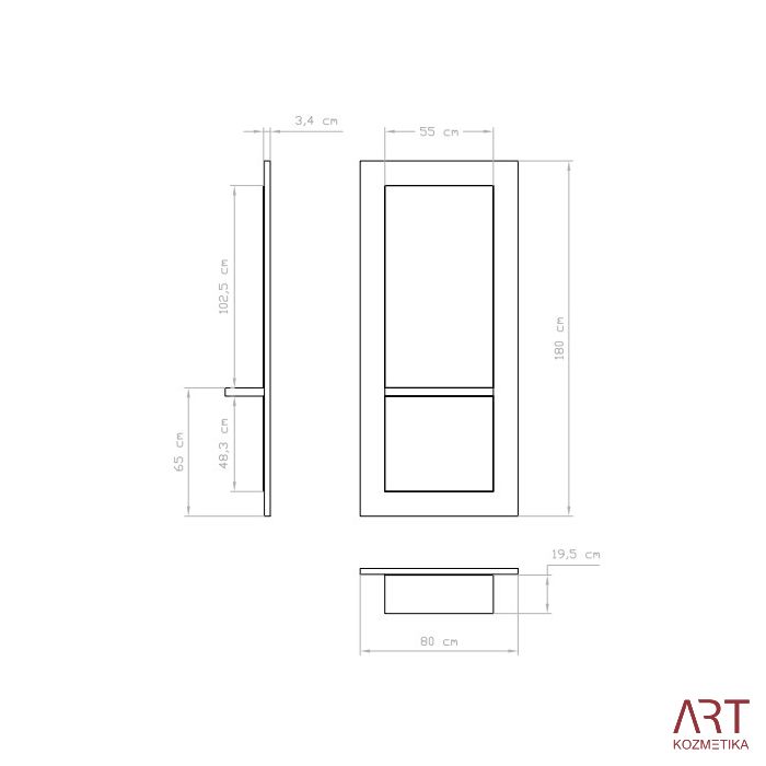 Frizersko ogledalo INCE - razstavni eksponat