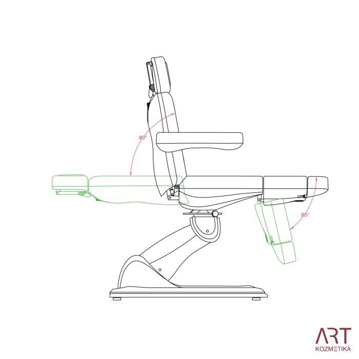 Kozmetična miza - pedikerski stol Tarse  | 2246a |  3x motor