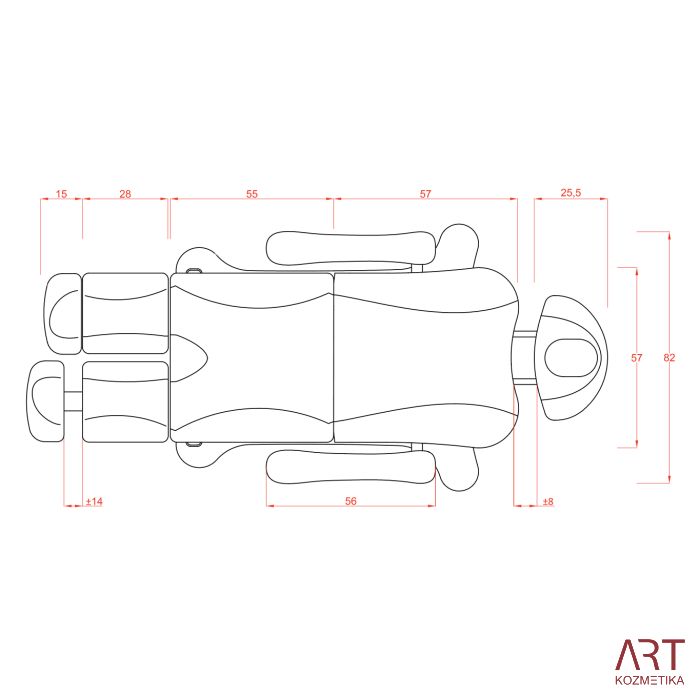 Kozmetična miza - pedikerski stol Tarse  | 2246a |  3x motor