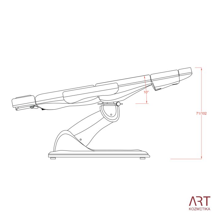 Kozmetična miza - pedikerski stol Tarse  | 2246a |  3x motor