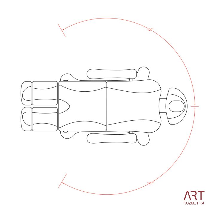 Kozmetična miza - pedikerski stol Tarse  | 2246a |  3x motor