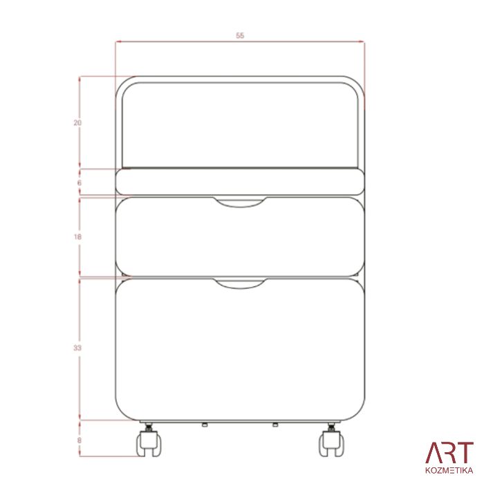 Kozmetični voziček - predalnik FOX-1064 TIDY