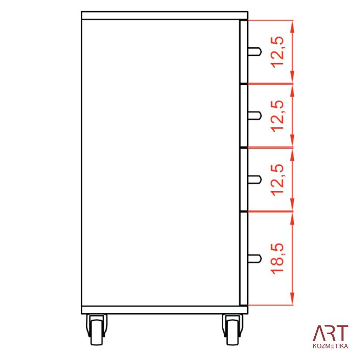 Kozmetični voziček Fox-1032 | Handy |