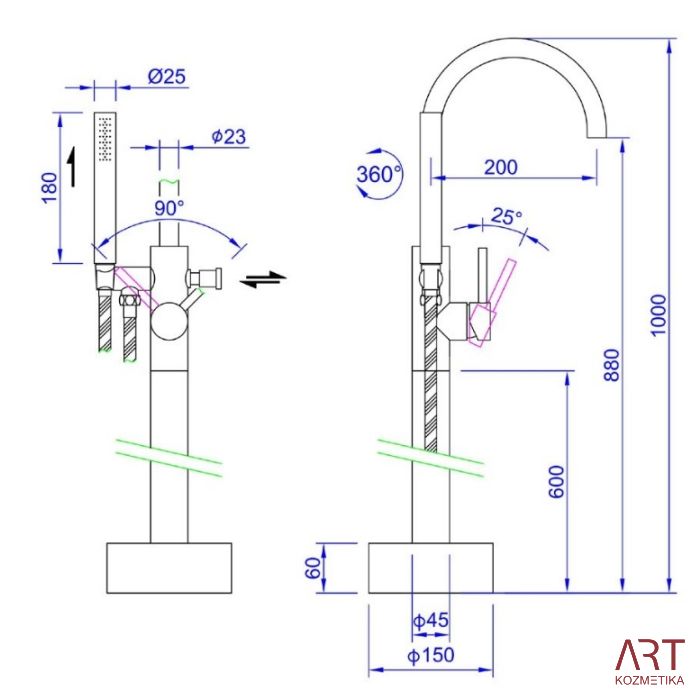 Masažna kad ART - Bloom