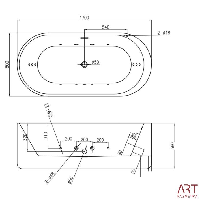 Masažna kad ART - Bloom
