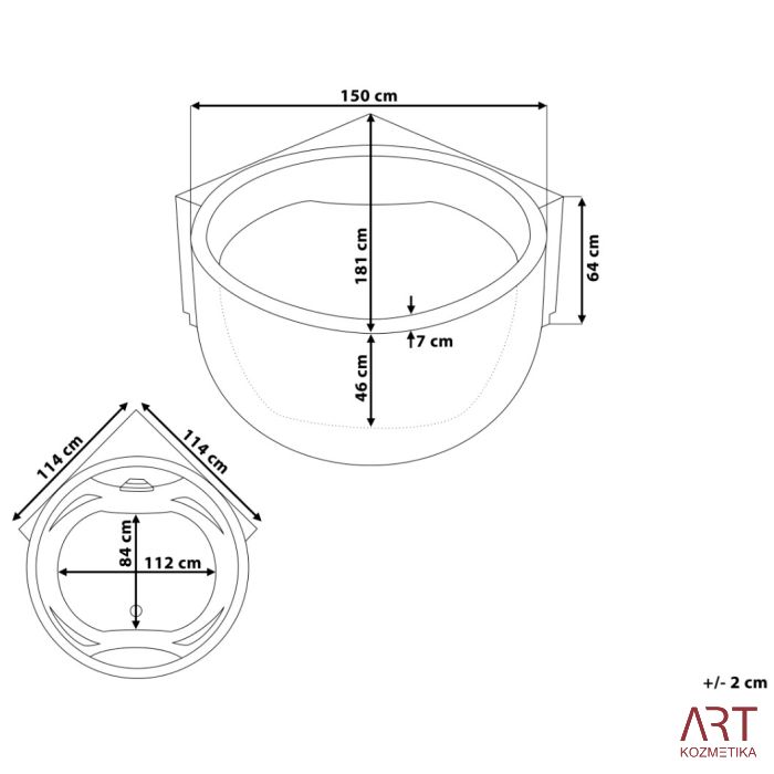 Masažna kad ART - Beautiful Waterfall
