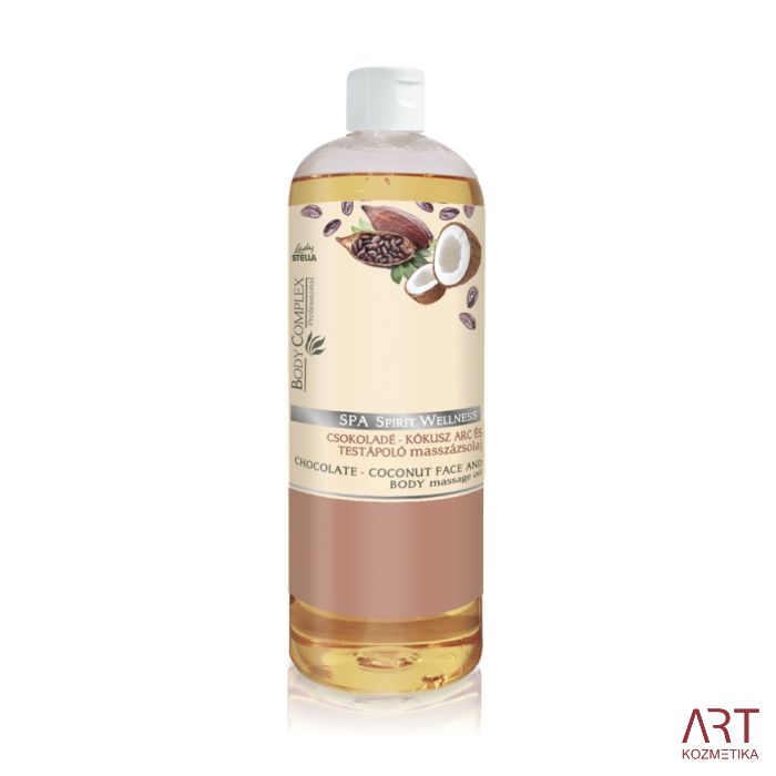 Spa Spirit wellness masažno olje za obraz in telo - čokolada in kokos 1000 ml