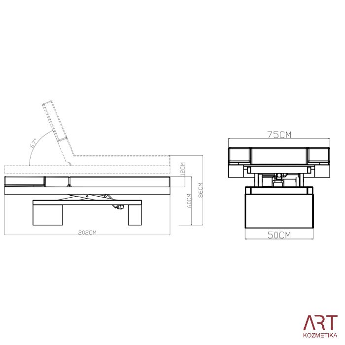 SPA miza CON-FORT z LED osvetlitvijo | 2x motor | wenge