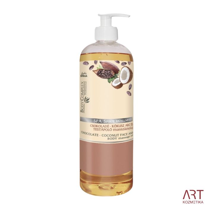 Spa Spirit wellness masažno olje za obraz in telo - čokolada in kokos 1000 ml