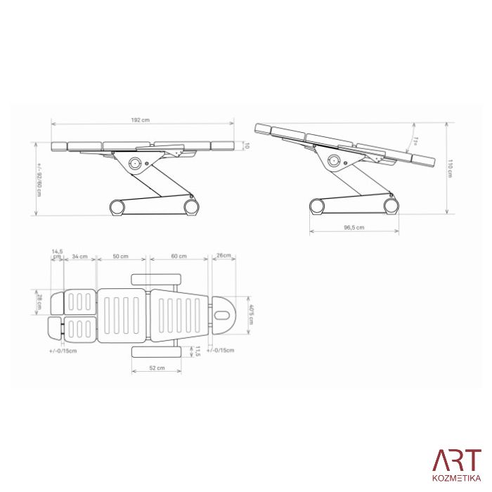 Električni pedikerski stol B'LIGHT 503 | 3 x motor