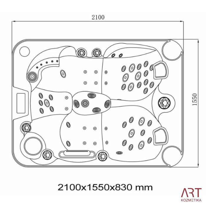 Zunanji SPA masažni bazen ART - Master