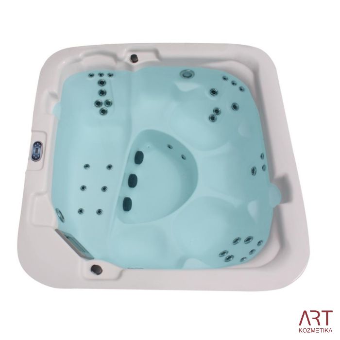 Zunanji SPA masažni bazen ART - King rjav