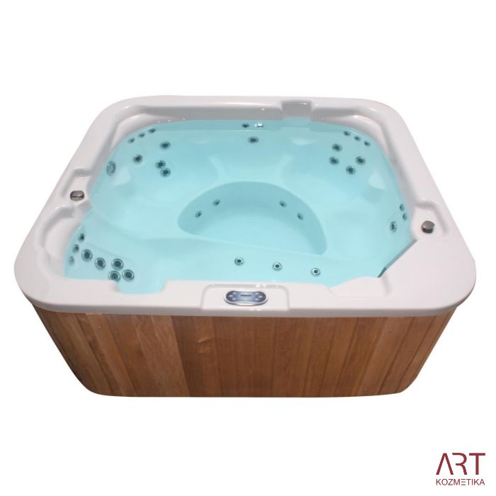 Zunanji SPA masažni bazen ART - King rjav