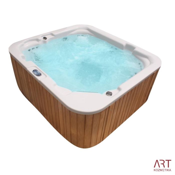 Zunanji SPA masažni bazen ART - King rjav