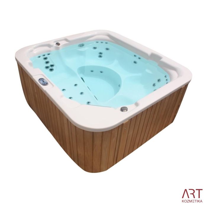Zunanji SPA masažni bazen ART - King rjav