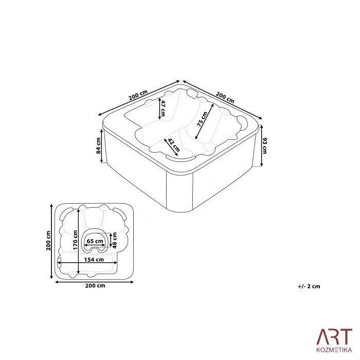 Zunanji SPA masažni bazen ART - Zurich