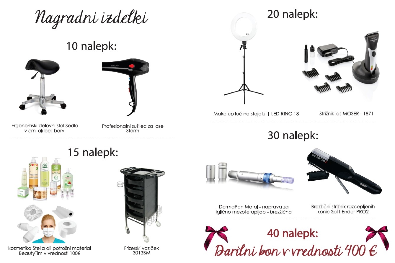 Zbirajte nalepke in si izberite lepe nagrade