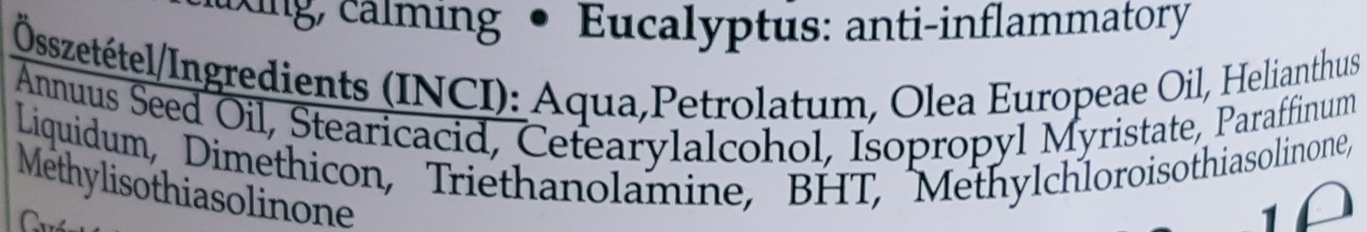 Hipoalergena masažna krema INCI Hipoalergena masažna krema INCI