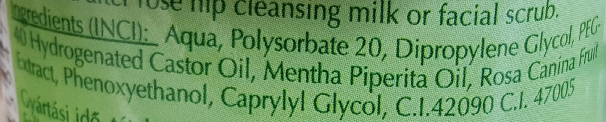 hladilni tonik z ekstraktom šipka in poprove mete INCI hladilni tonik z ekstraktom šipka in poprove mete INCI