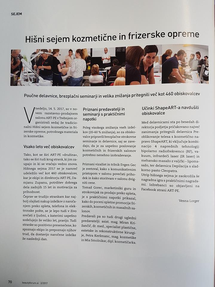 Poročilo s Hišnega sejma ART-PE 2017 Poročilo s Hišnega sejma ART-PE 2017